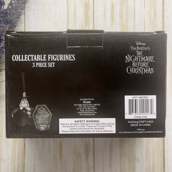 Disney Nightmare Before Christmas Collectable Figurines 3 Piece Set - Picture 2 of 2